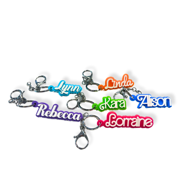 Custom Acrylic Name Keychain - Image 2