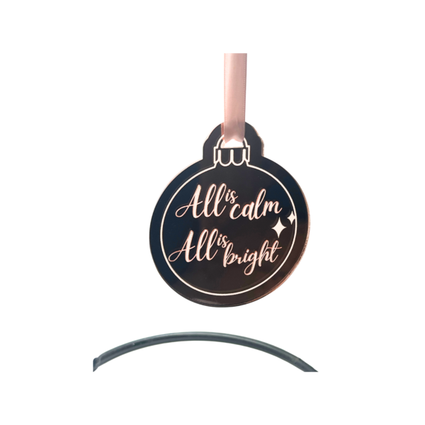 All is Calm - Mirrored Rose Gold Ornament - Image 6