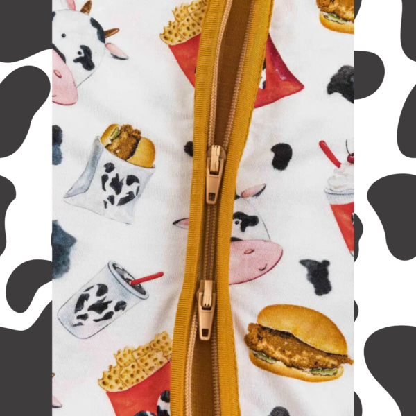 Fast Food Chicken Baby Bamboo Playsuit - Image 3