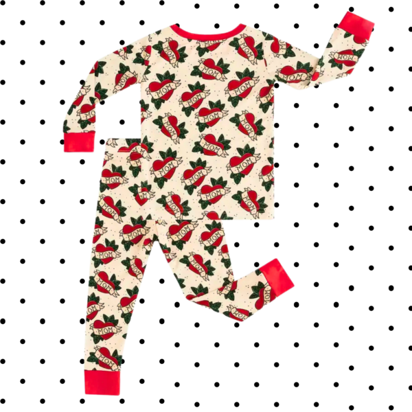 I Heart Mom Bamboo Toddler 2 Piece Outfit - Image 3