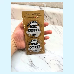 This Is Where My Iced Coffee Goes - Car Coasters - Image 4