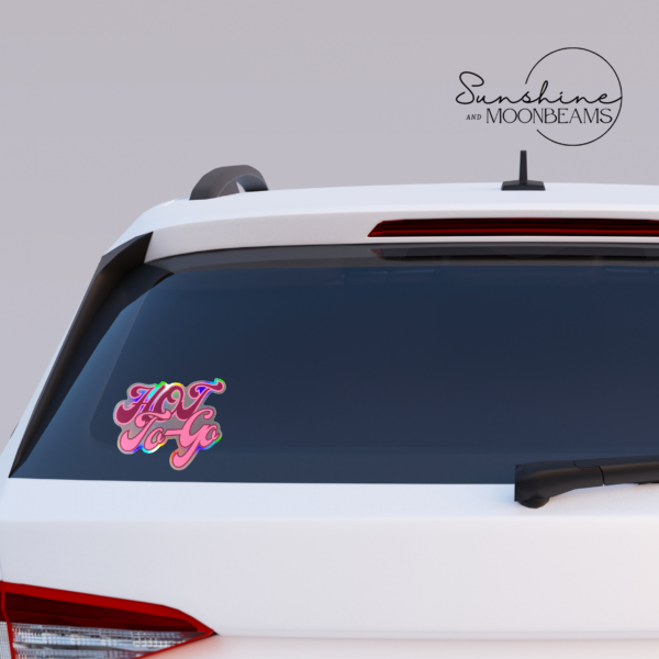 Hot To Go Holographic Sticker | Waterproof - Image 3